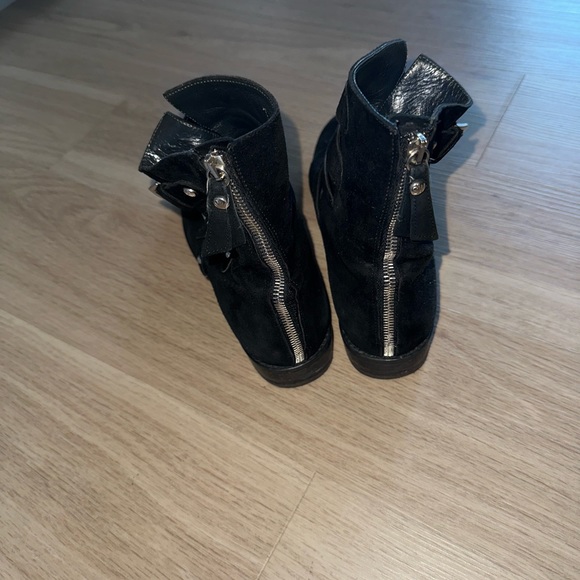 Black Suede Stuart Weitzman Booties - Picture 6 of 7